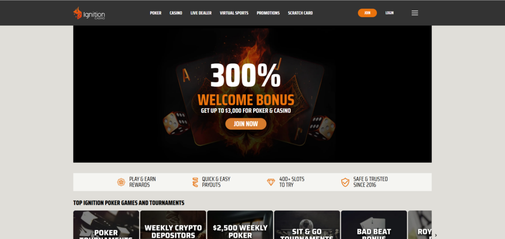Ignition Casino - best casino site for poker-casino hybrid play